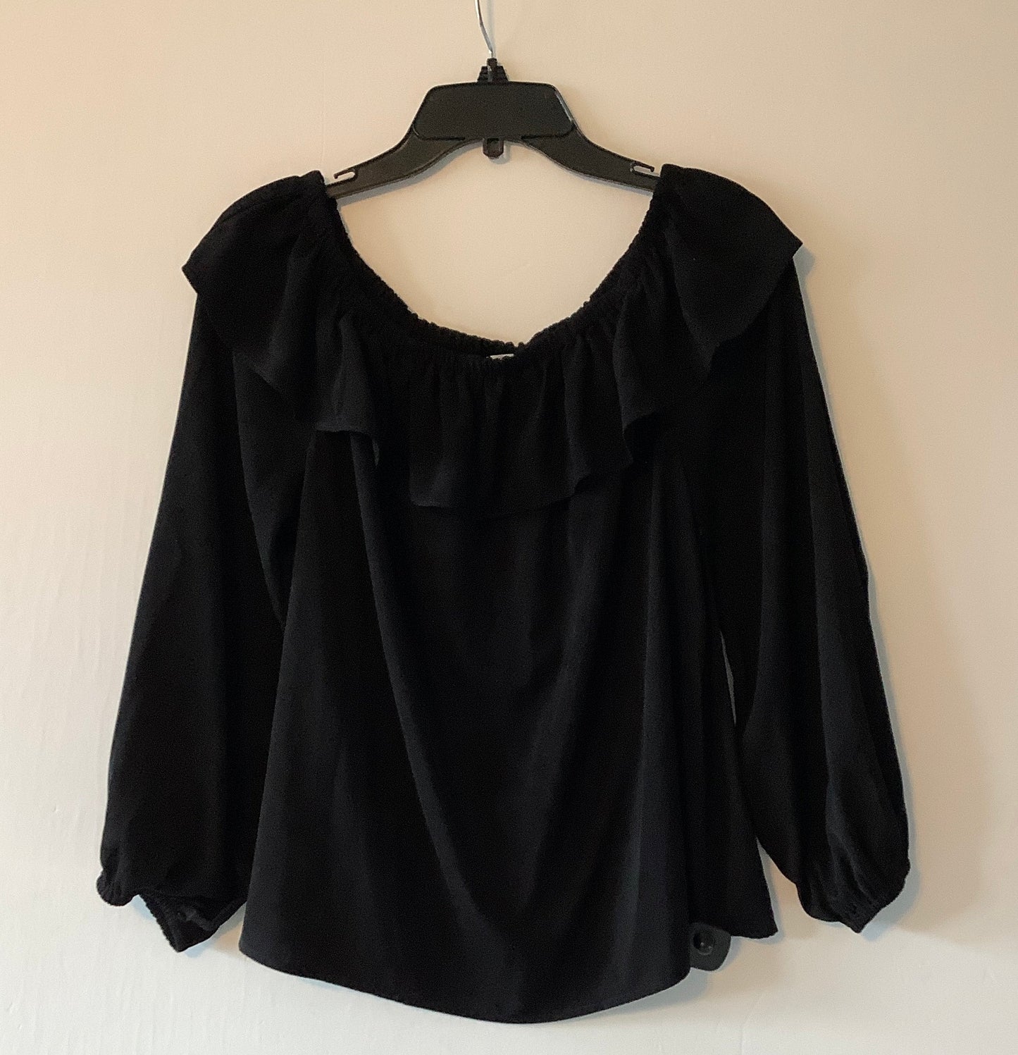 Top Long Sleeve Designer By Michael Kors In Black, Size: L