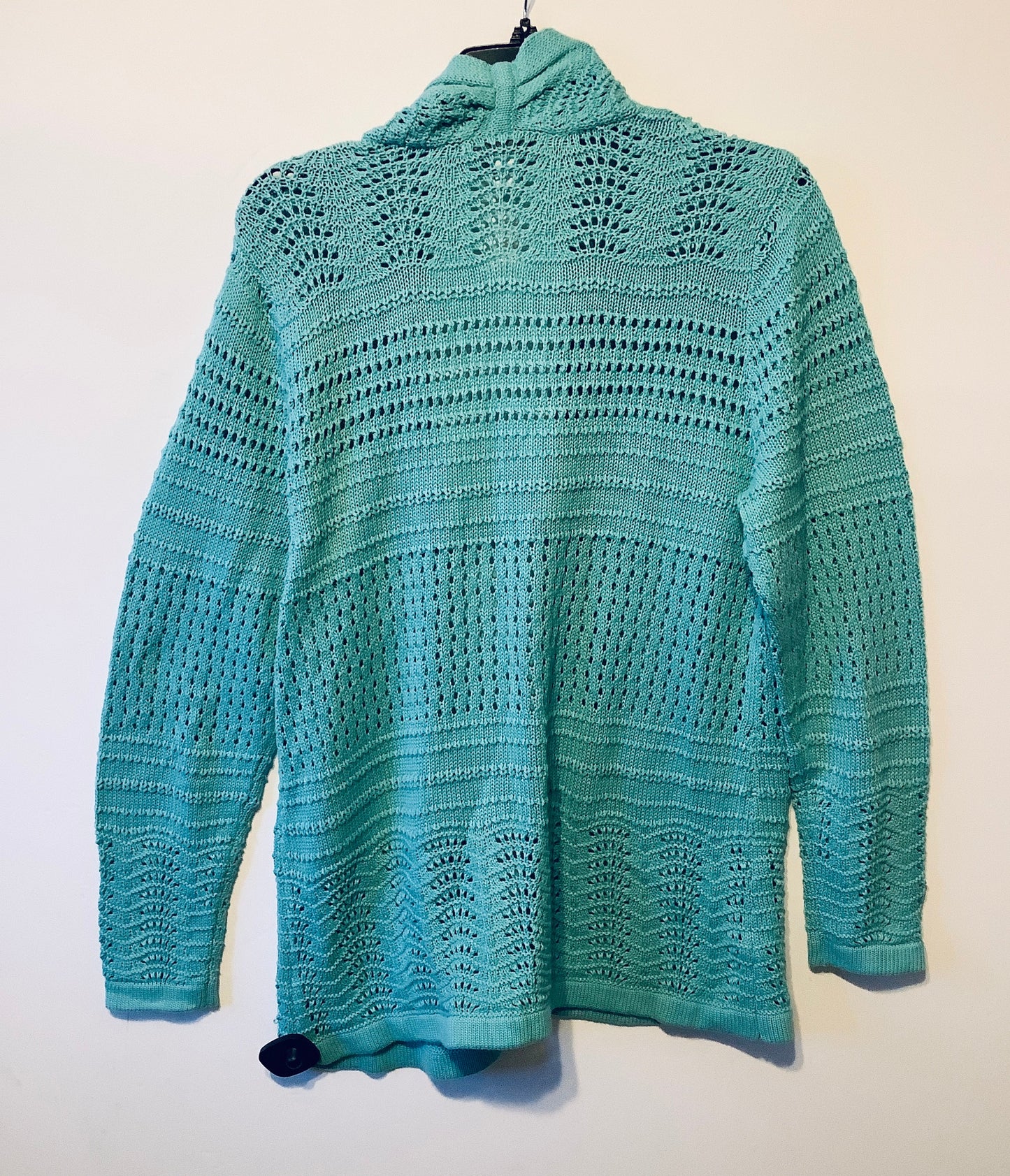 Sweater Cardigan By Clothes Mentor In Teal, Size: M