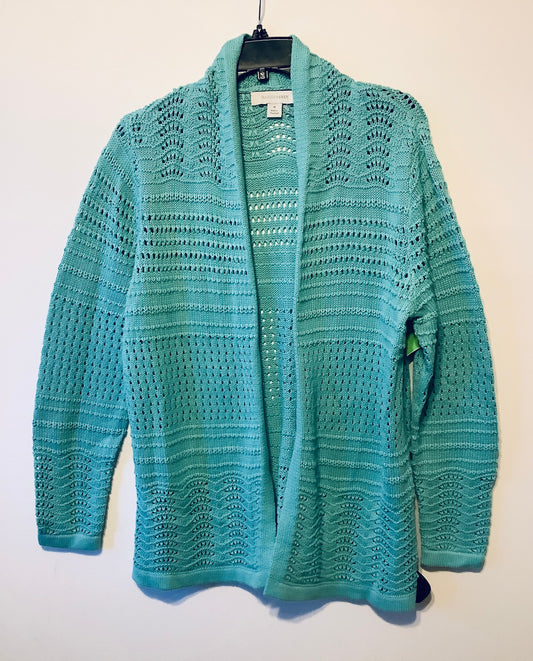 Sweater Cardigan By Clothes Mentor In Teal, Size: M