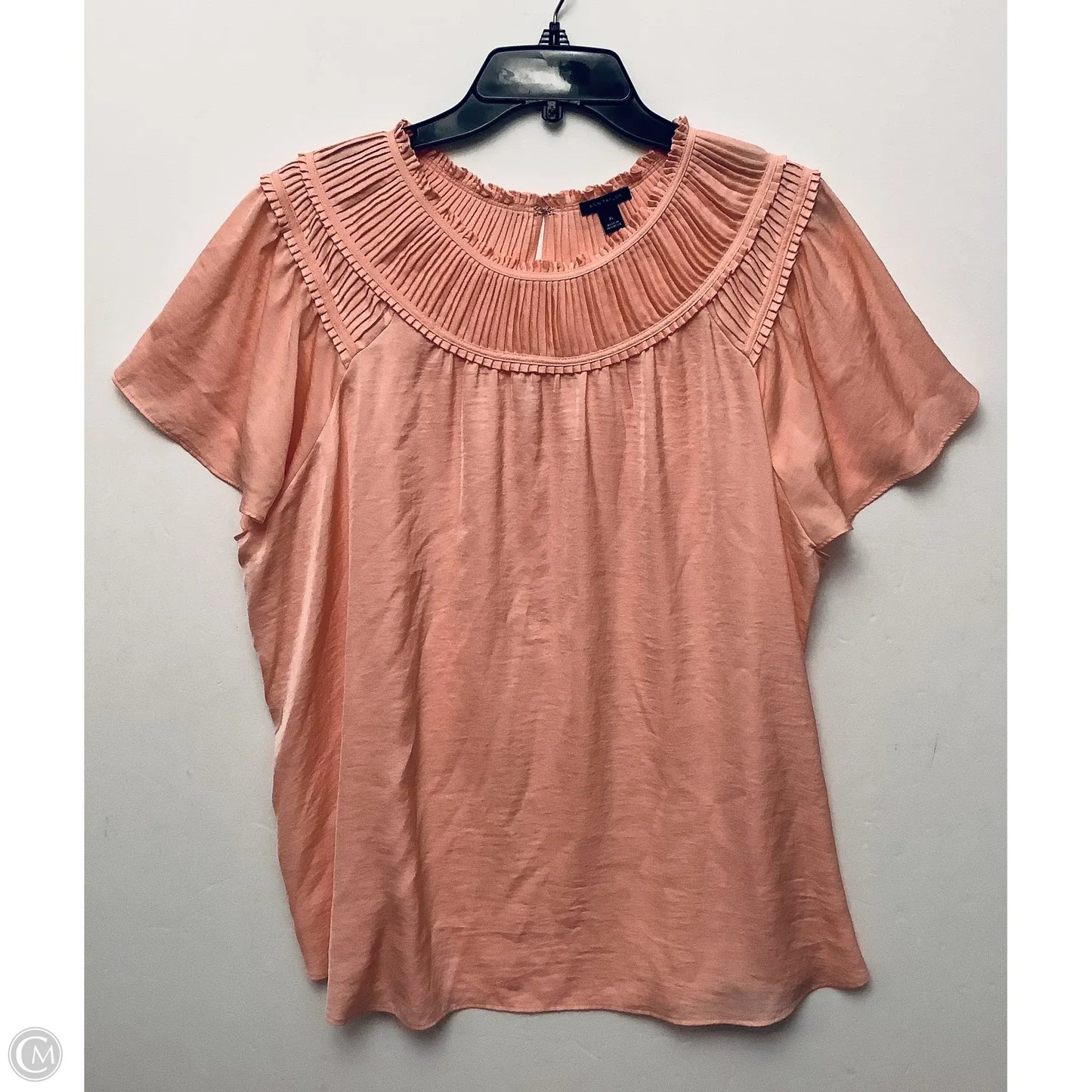 Top Short Sleeve By Ann Taylor In Pink, Size: Xl