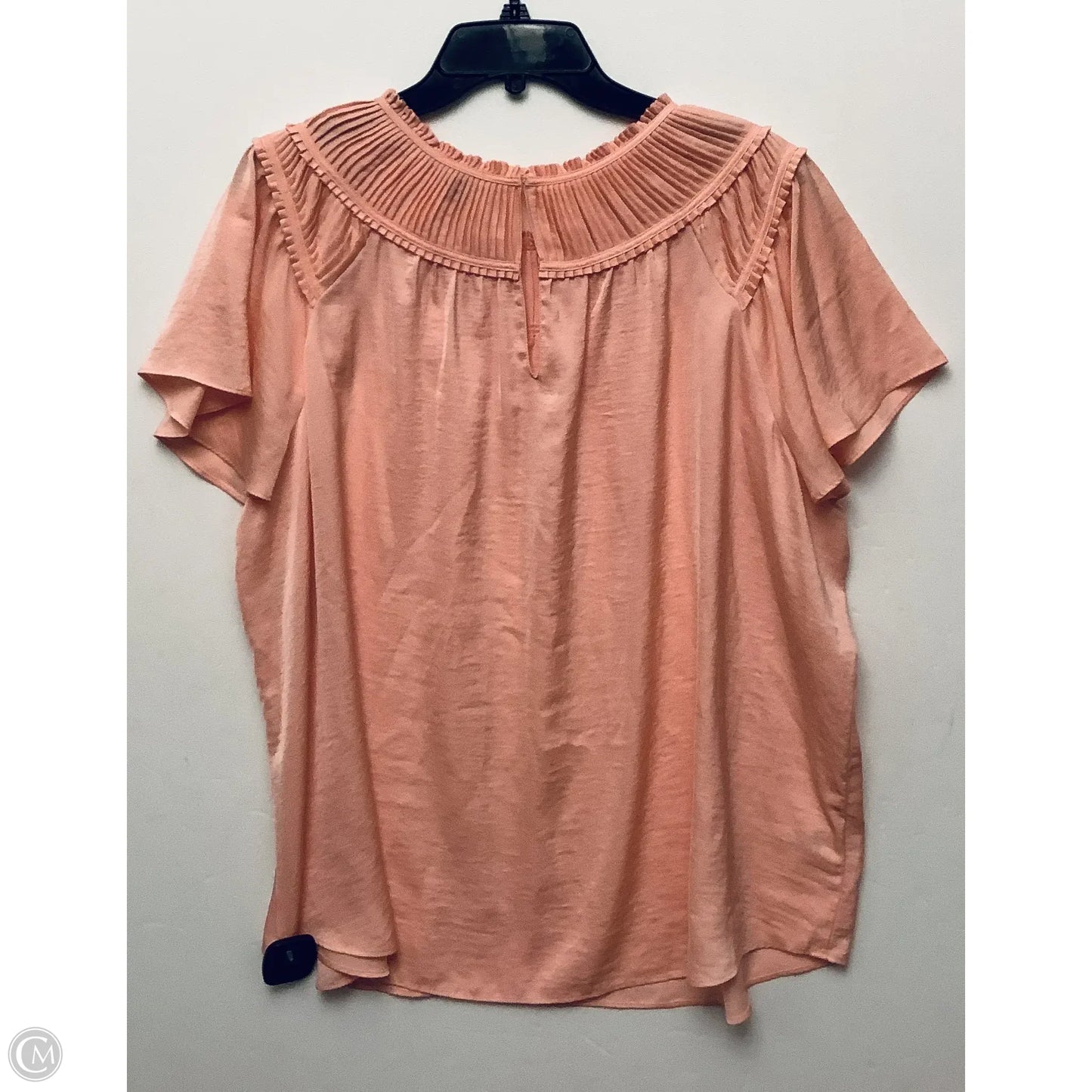 Top Short Sleeve By Ann Taylor In Pink, Size: Xl