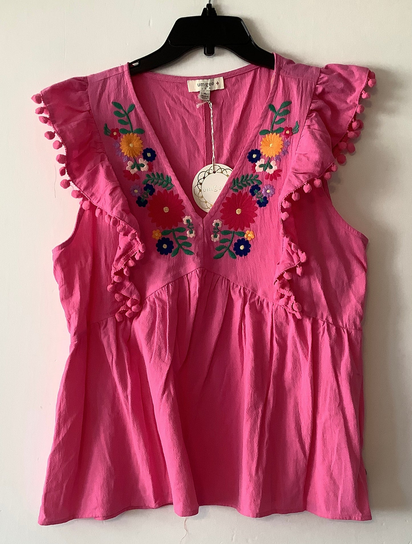 Top Sleeveless By Umgee In Pink, Size: Xl