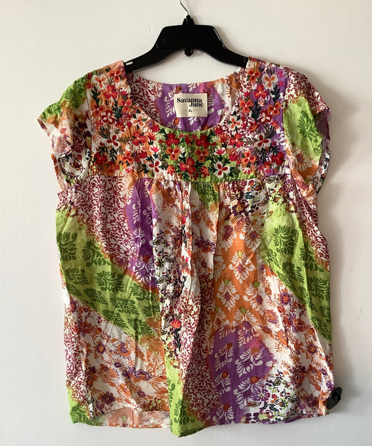 Top Sleeveless By Savanna Jane In Multi-colored, Size: Xl