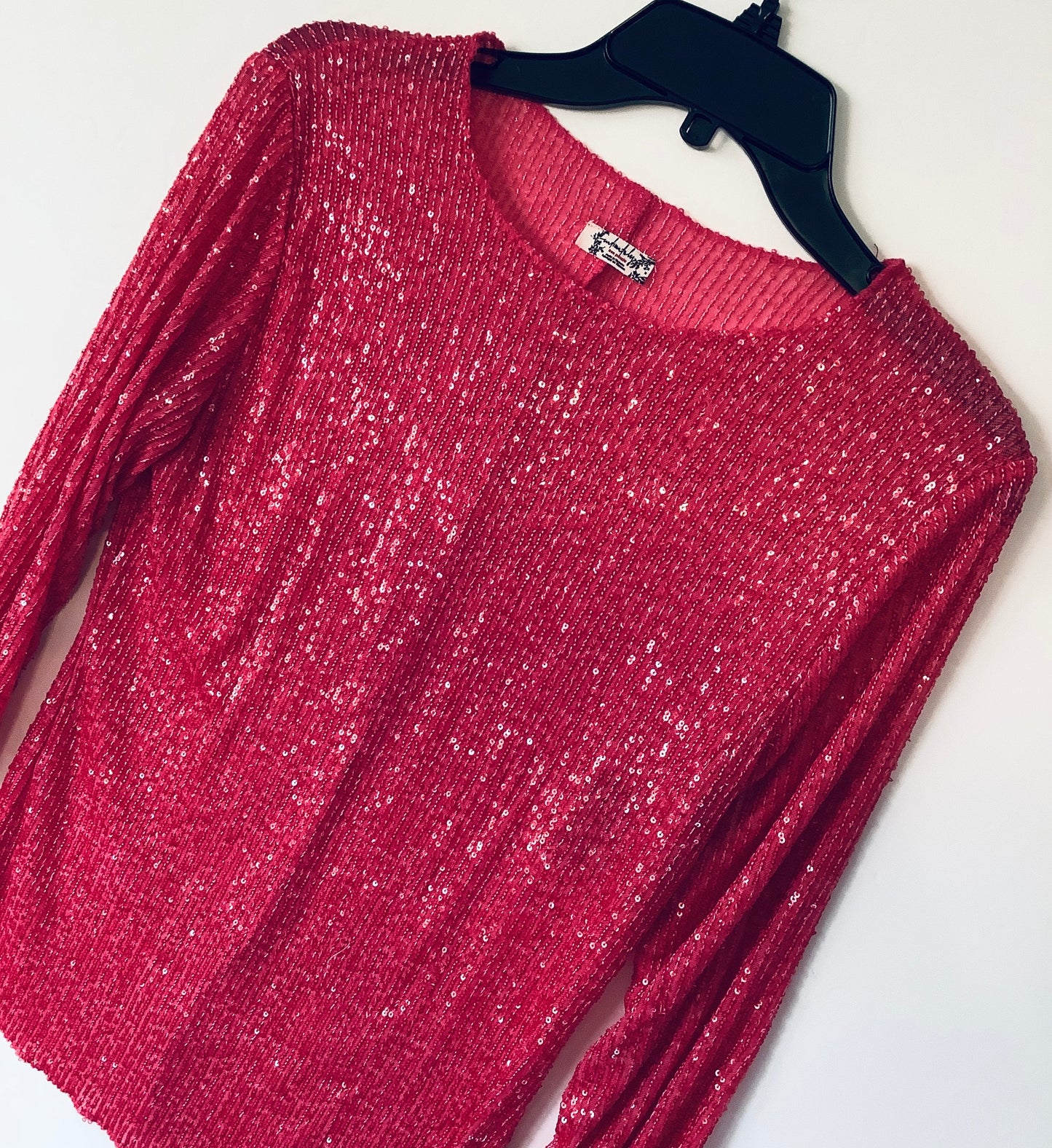 Top Long Sleeve By Free People In Pink, Size: M