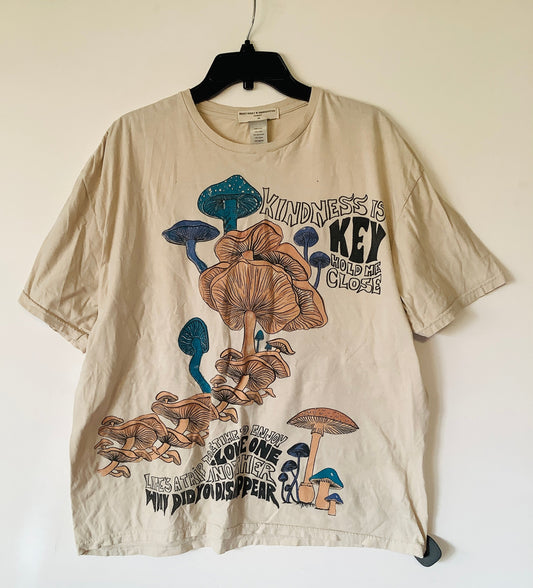 Top Short Sleeve By Project Social Tee In Cream, Size: S