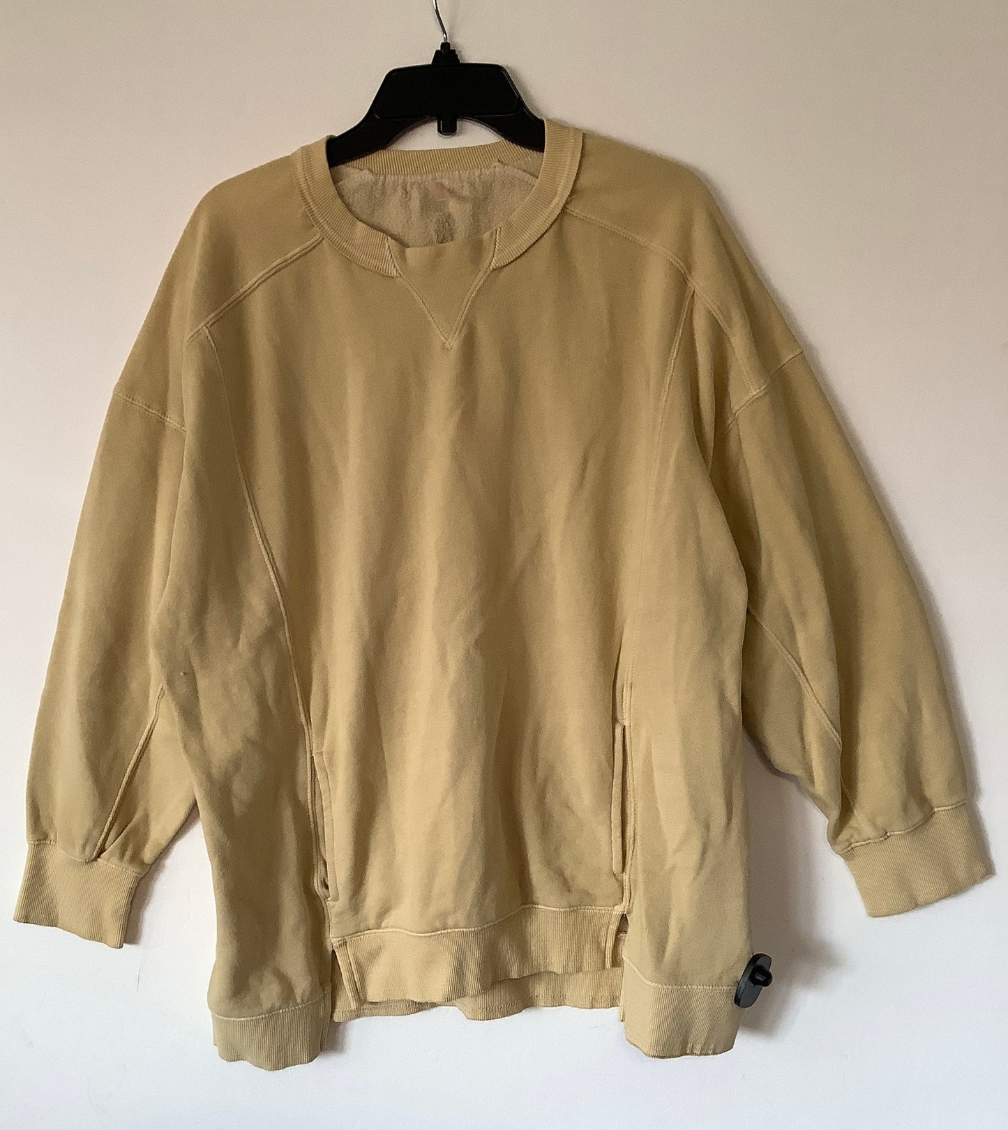 Sweatshirt Crewneck By Free People In Yellow, Size: S