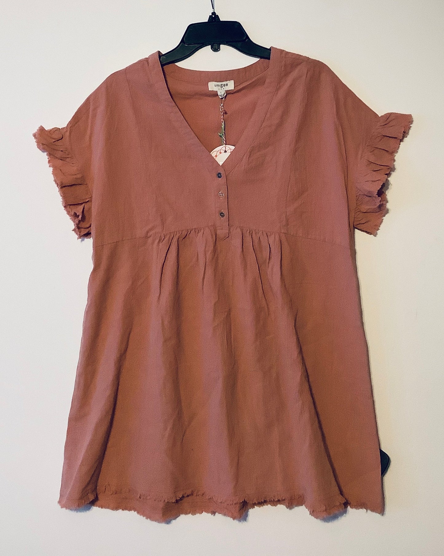 Dress Casual Short By Umgee In Mauve, Size: L