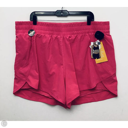 Athletic Shorts By Avia In Pink, Size: 2x