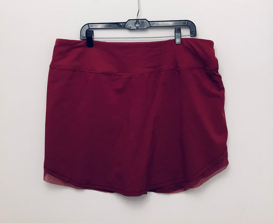 Athletic Skirt By Calia In Maroon, Size: Xxl