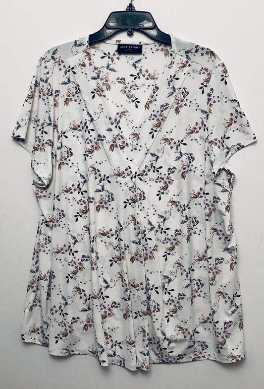 Top Short Sleeve By Lane Bryant In White, Size: 2x