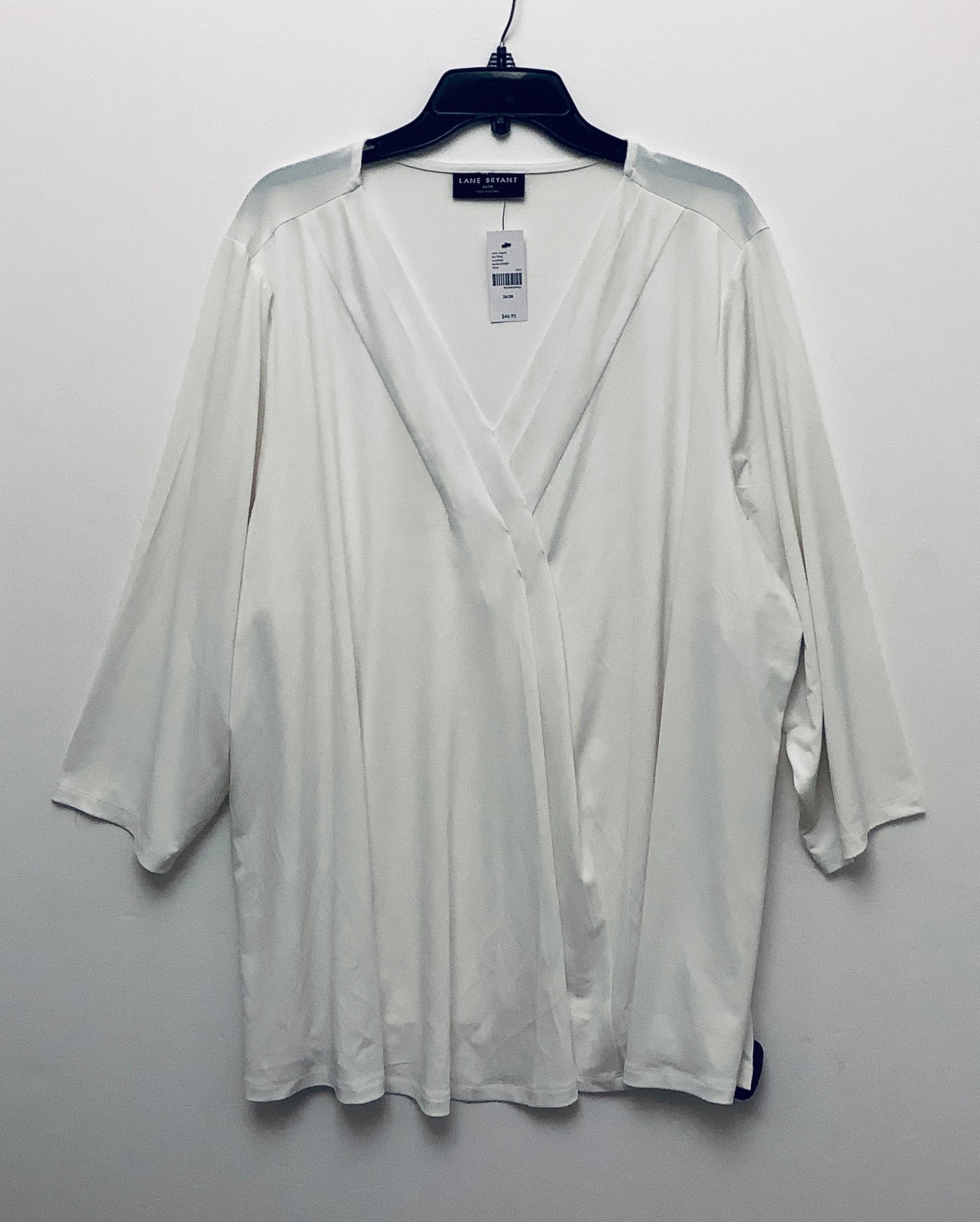 Top Long Sleeve By Lane Bryant In White, Size: 3x