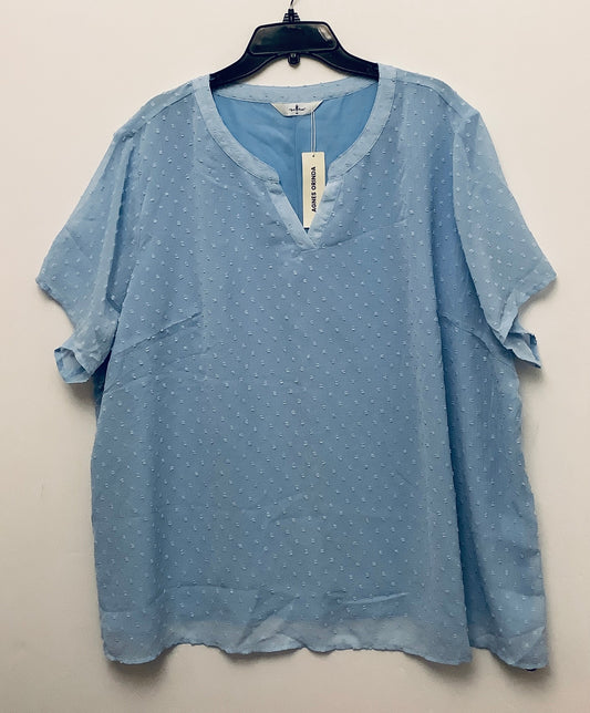 Top Short Sleeve By Cme In Blue, Size: 4x