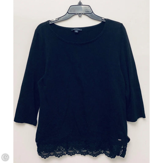 Top Long Sleeve By Tommy Hilfiger In Black, Size: L