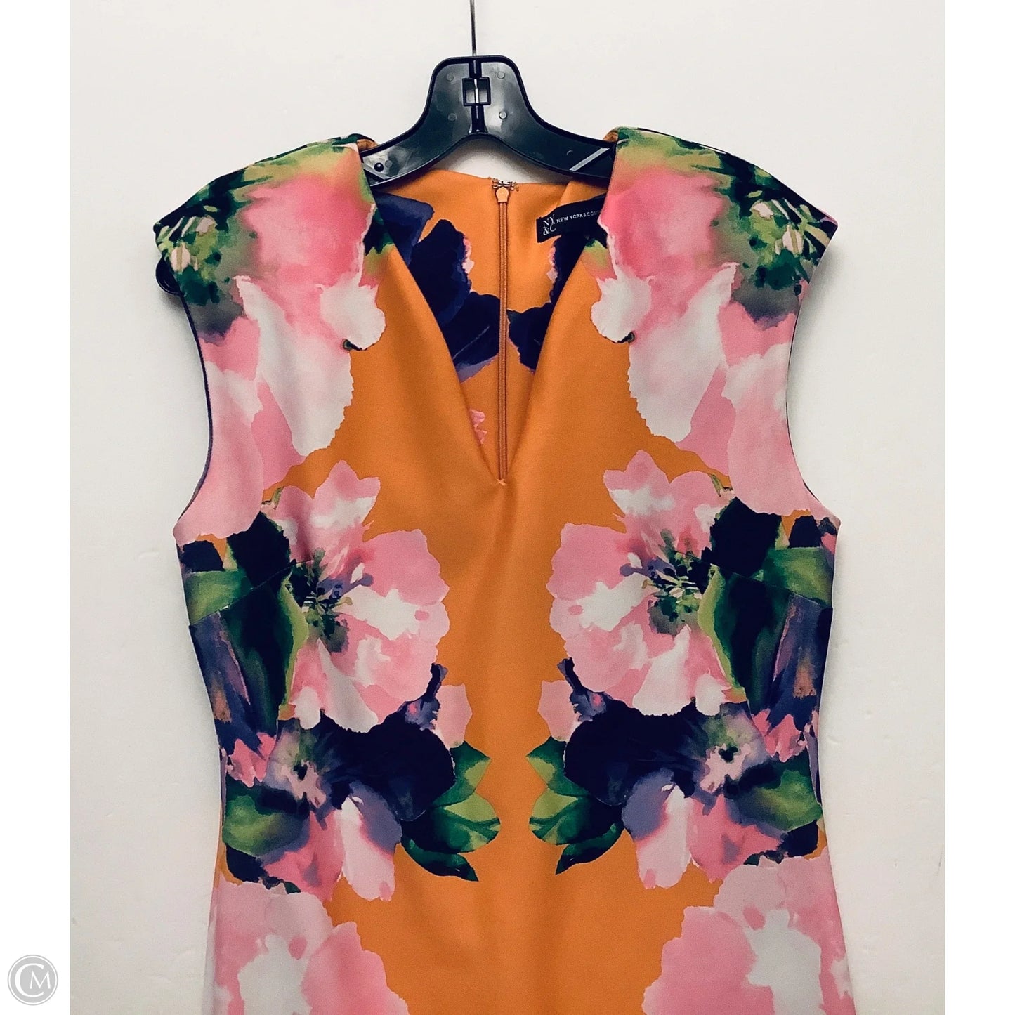 Dress Casual Short By New York And Co In Orange, Size: L