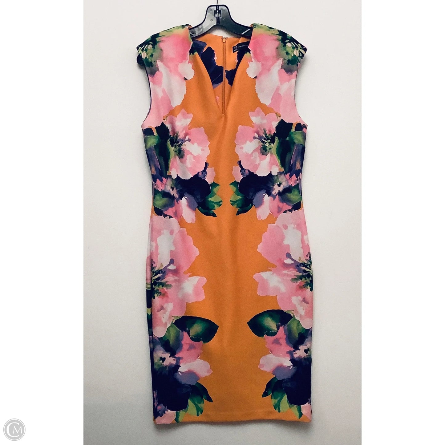 Dress Casual Short By New York And Co In Orange, Size: L