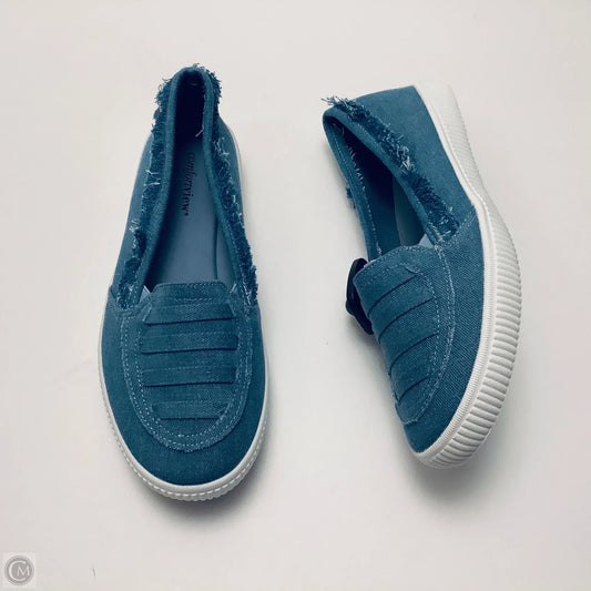 Shoes Flats By Comfortview In Blue Denim, Size: 10