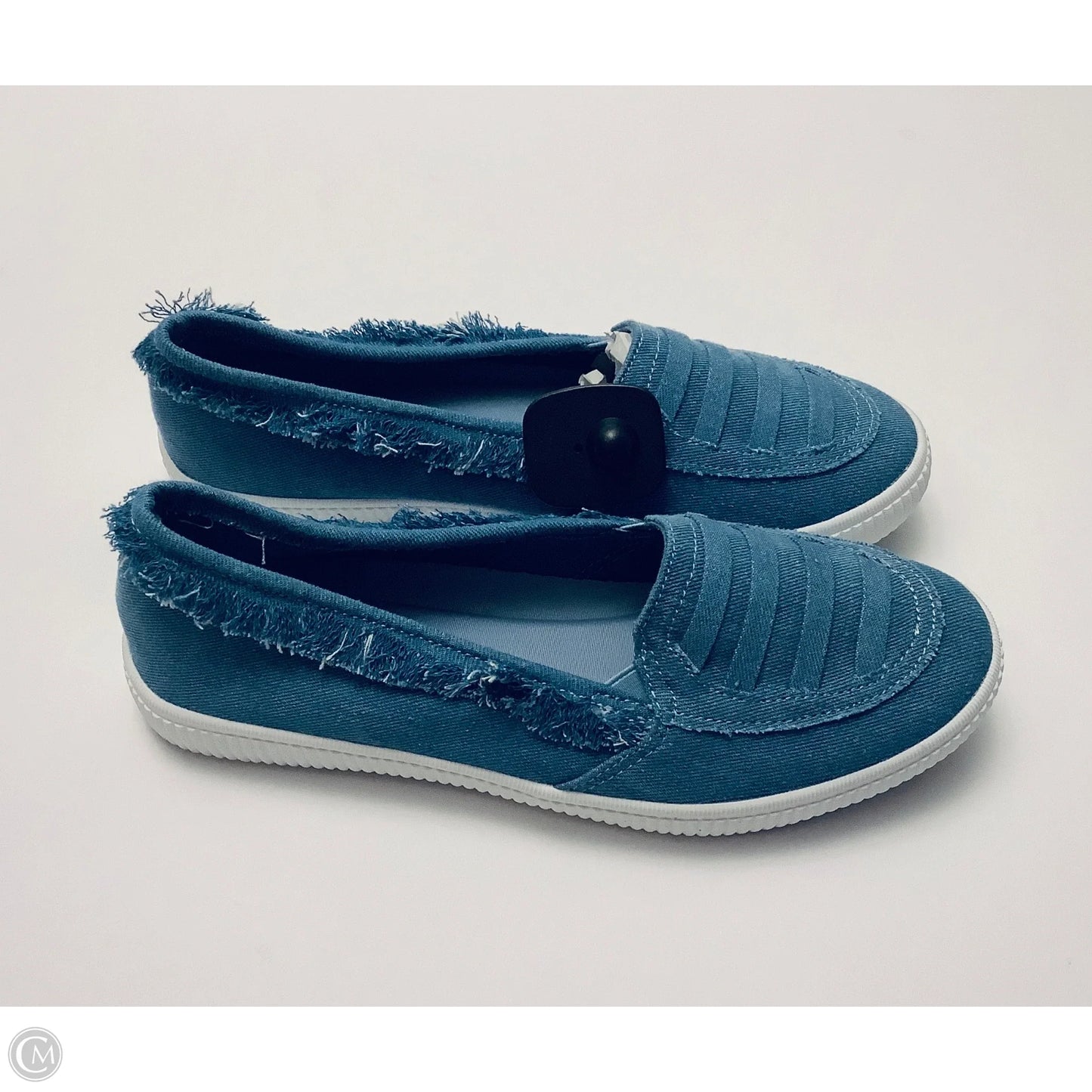Shoes Flats By Comfortview In Blue Denim, Size: 10