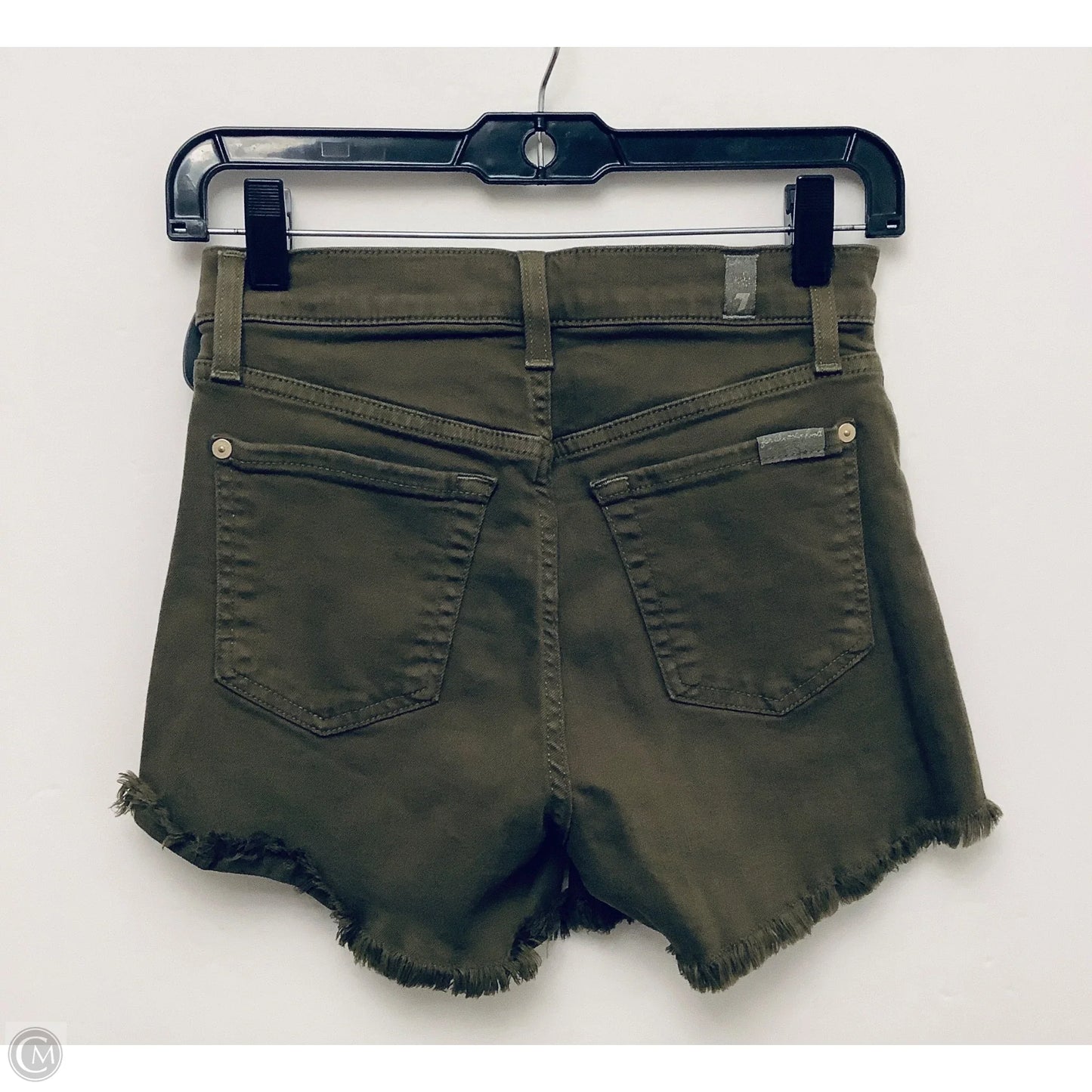 Shorts By 7 For All Mankind In Green, Size: 0
