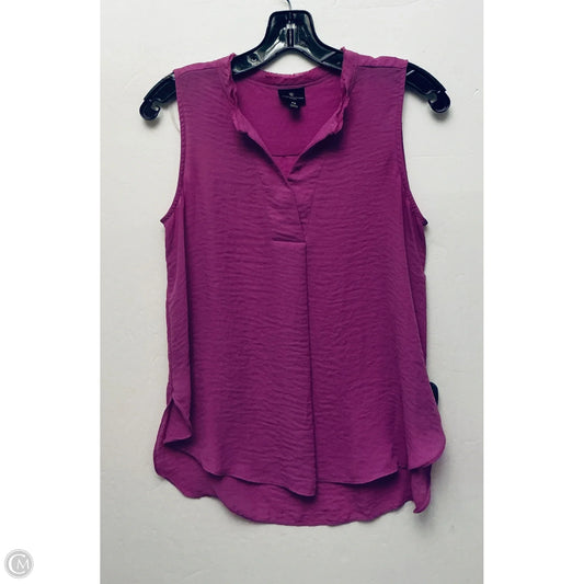 Top Sleeveless By Worthington In Purple, Size: S
