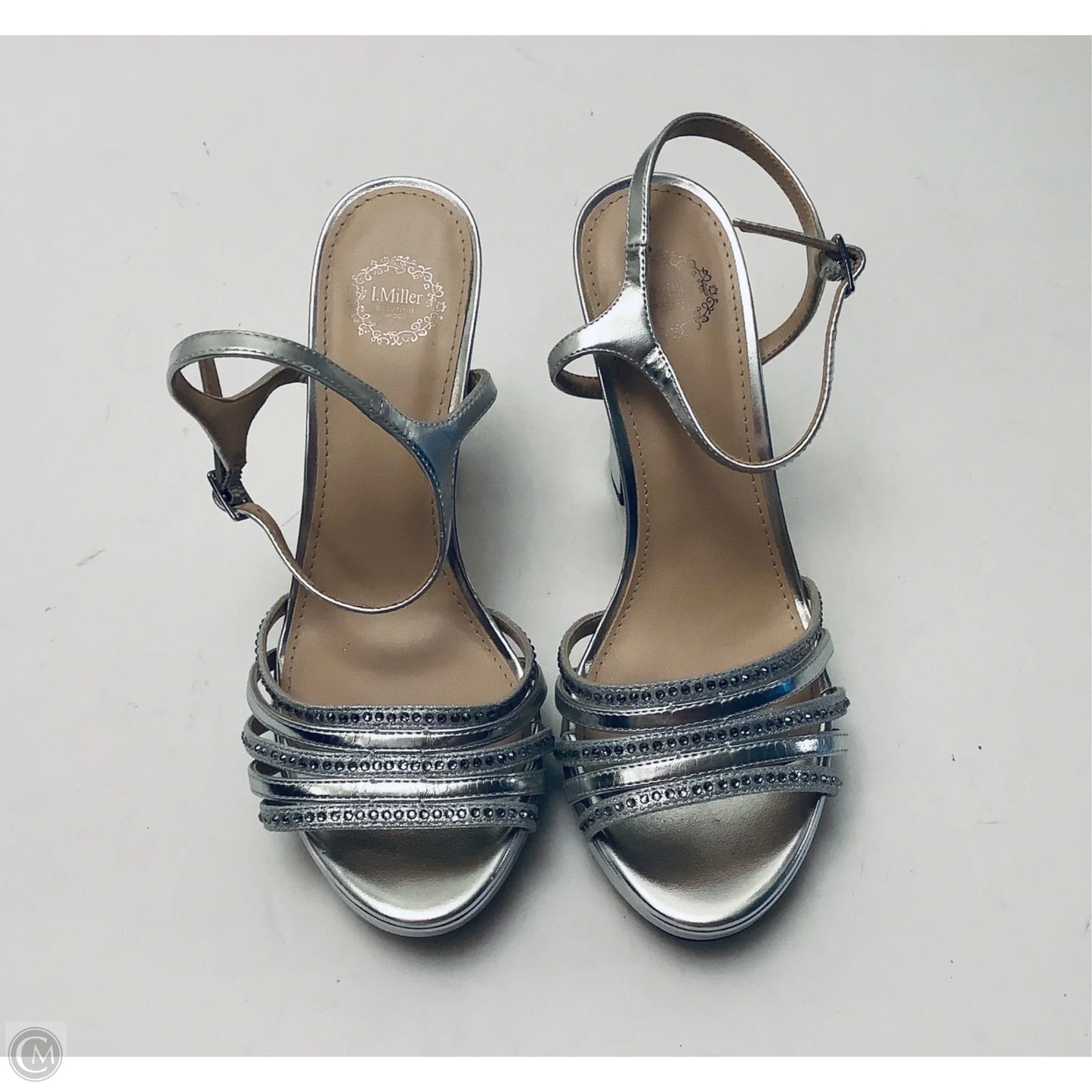 Sandals Heels Wedge By Gianni Bini In Striped Pattern, Size: 8