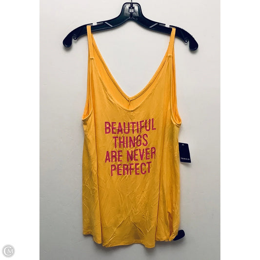 Tank Top By Torrid In Yellow, Size: Xl