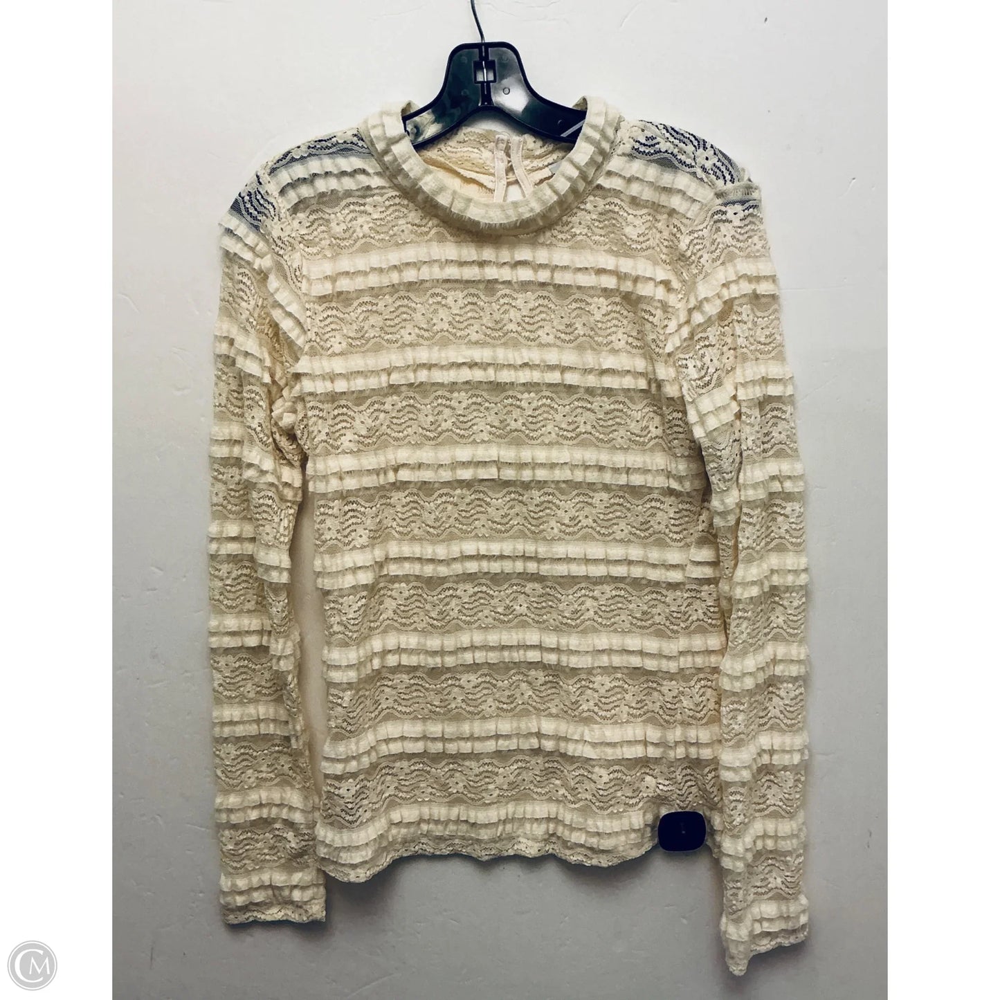 Top Long Sleeve By White Birch In Cream, Size: L