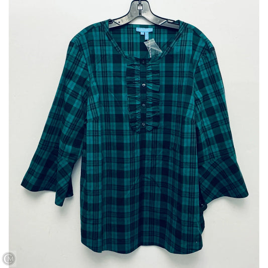Top Short Sleeve By Draper James In Green, Size: Xxl