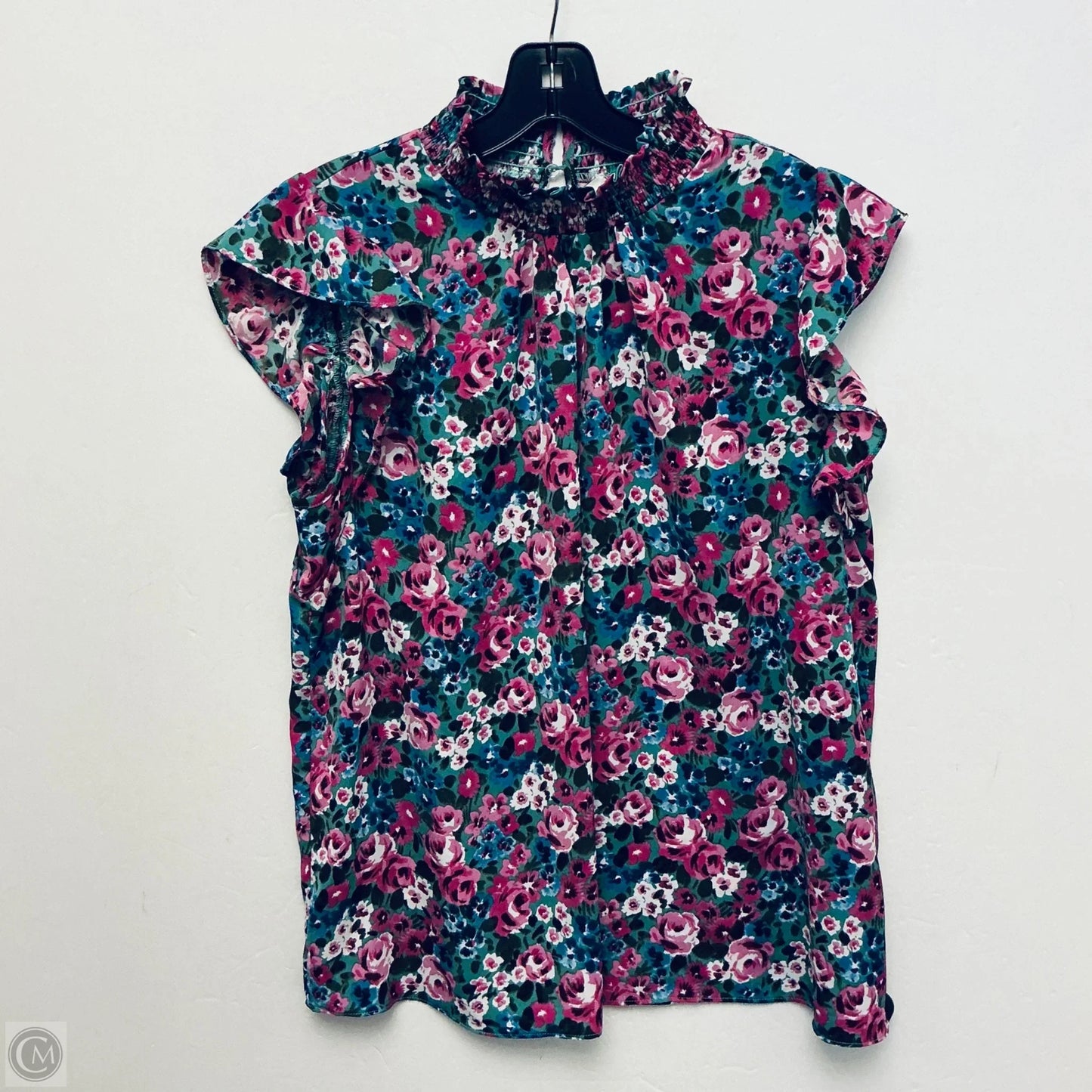 Top Sleeveless By Ee Some In Floral Print, Size: L