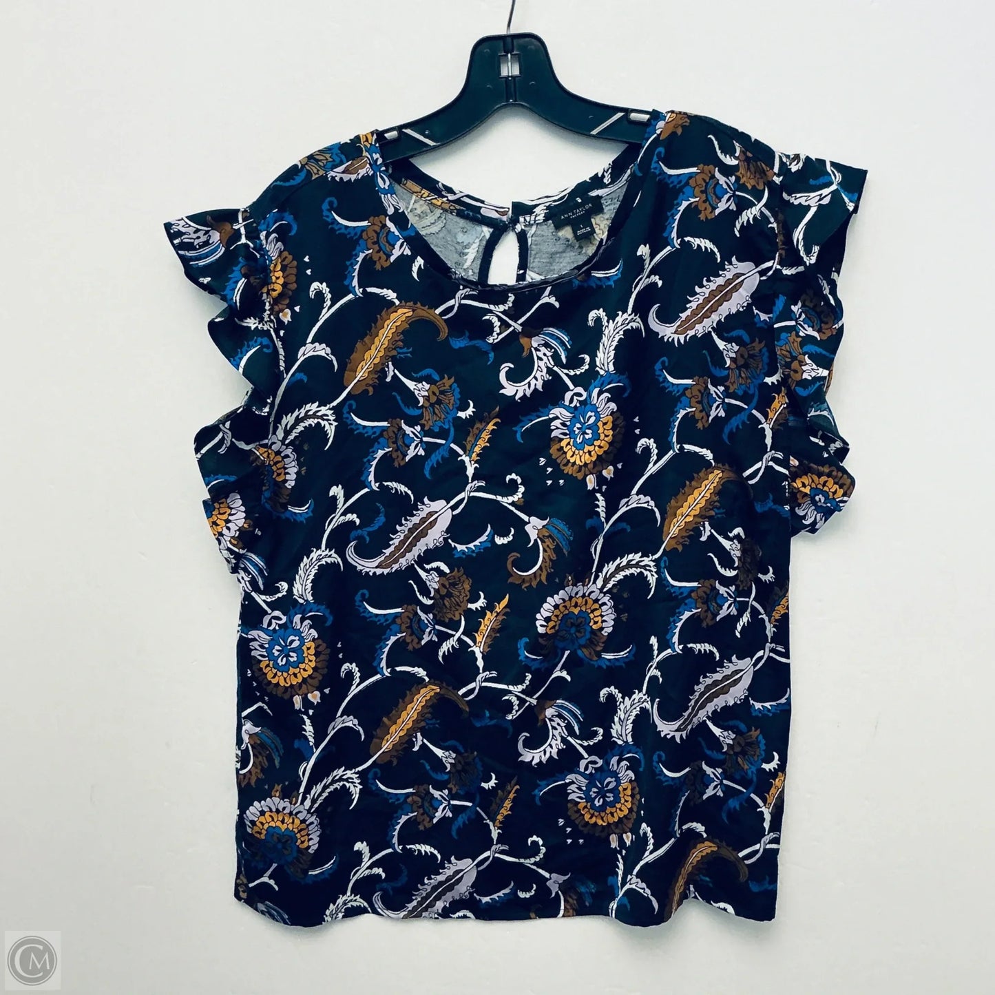 Top Sleeveless By Ann Taylor In Navy, Size: L