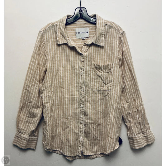 Top Long Sleeve By Lola River In Cream, Size: Xl