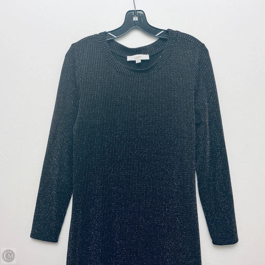 Dress Casual Midi By Loft In Black, Size: M