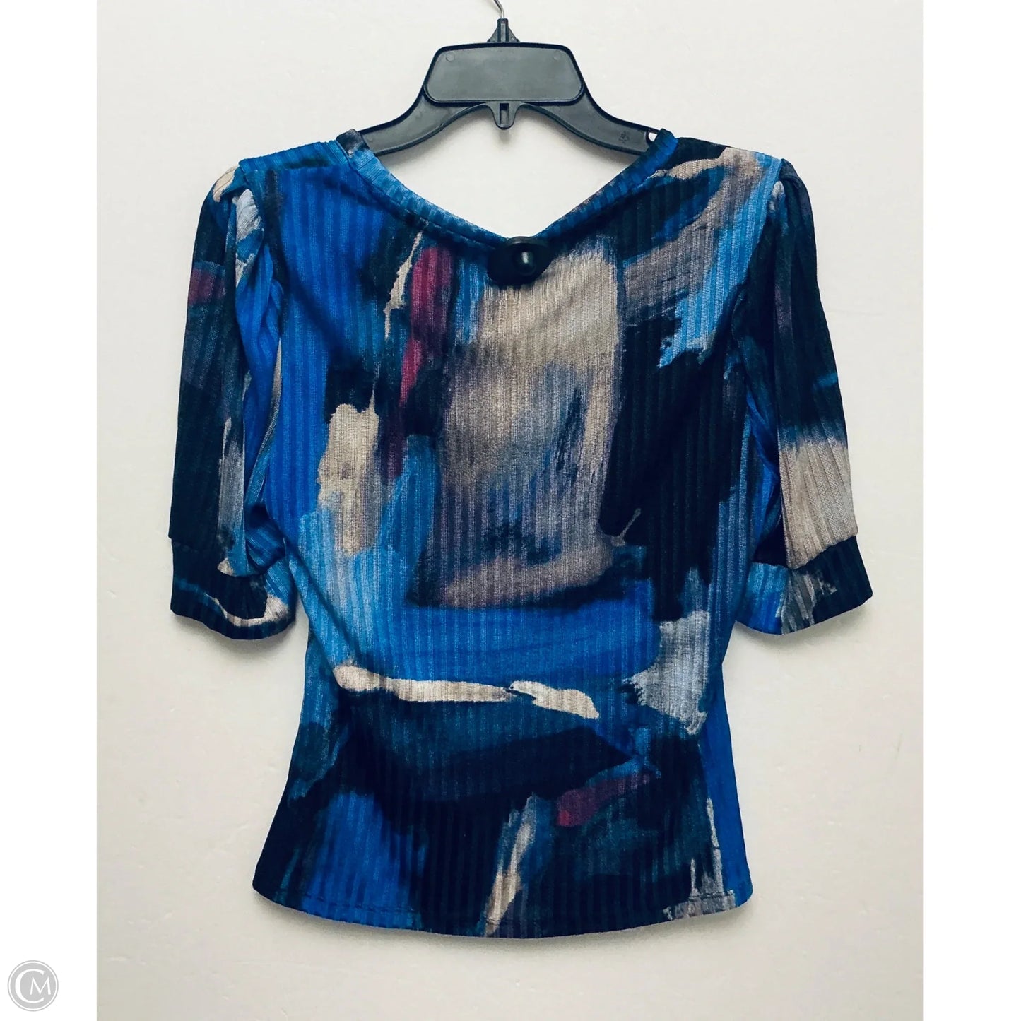 Top Short Sleeve By Dkny In Blue, Size: M
