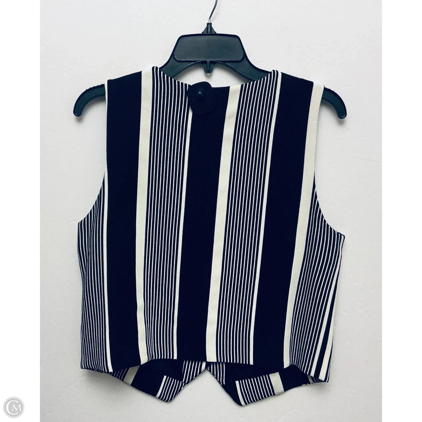 Top Sleeveless By Skies Are Blue In Striped Pattern, Size: M