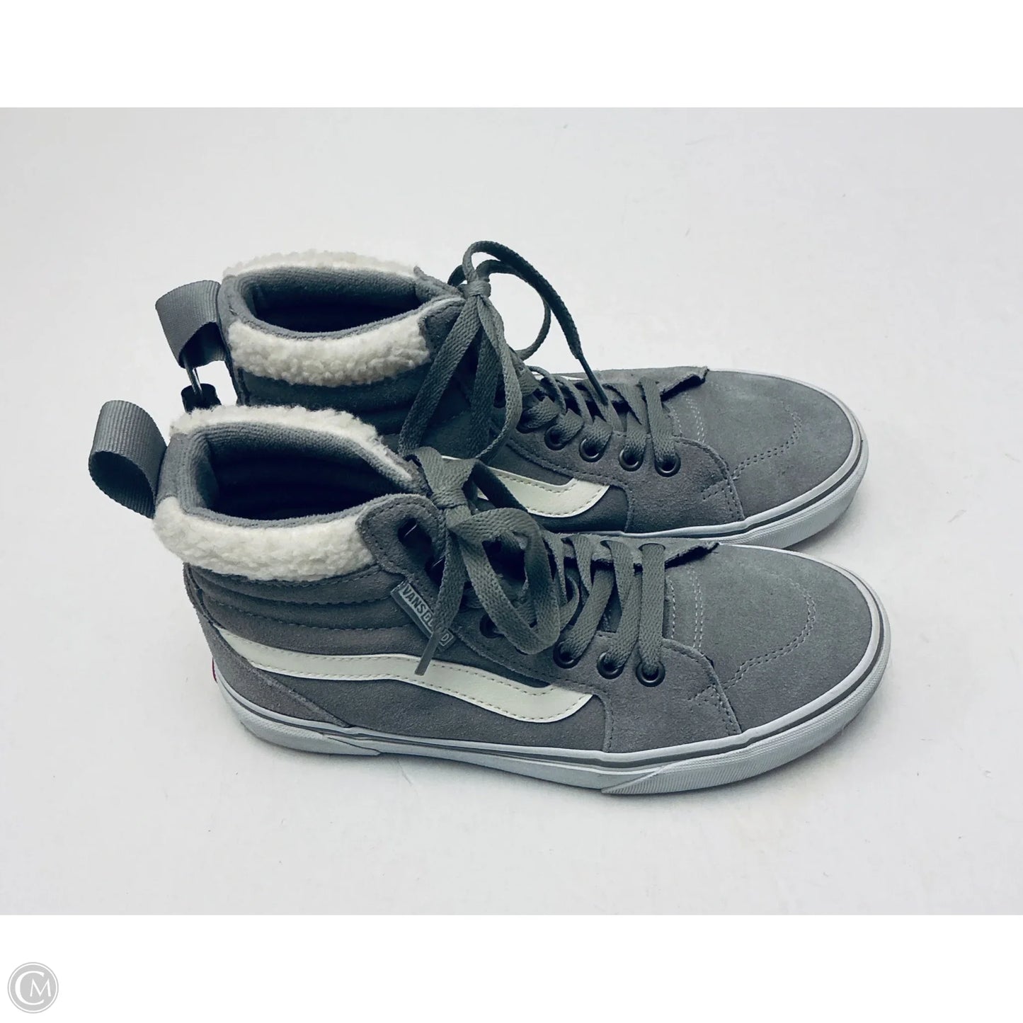 Shoes Flats By Vans In Grey, Size: 6.5