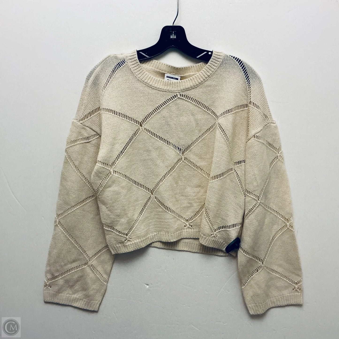 Sweater By Cmb In Cream, Size: L