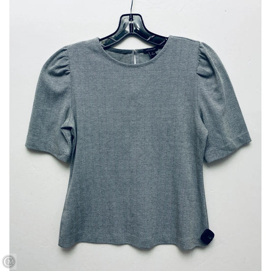 Top Short Sleeve By Ann Taylor In Grey, Size: M