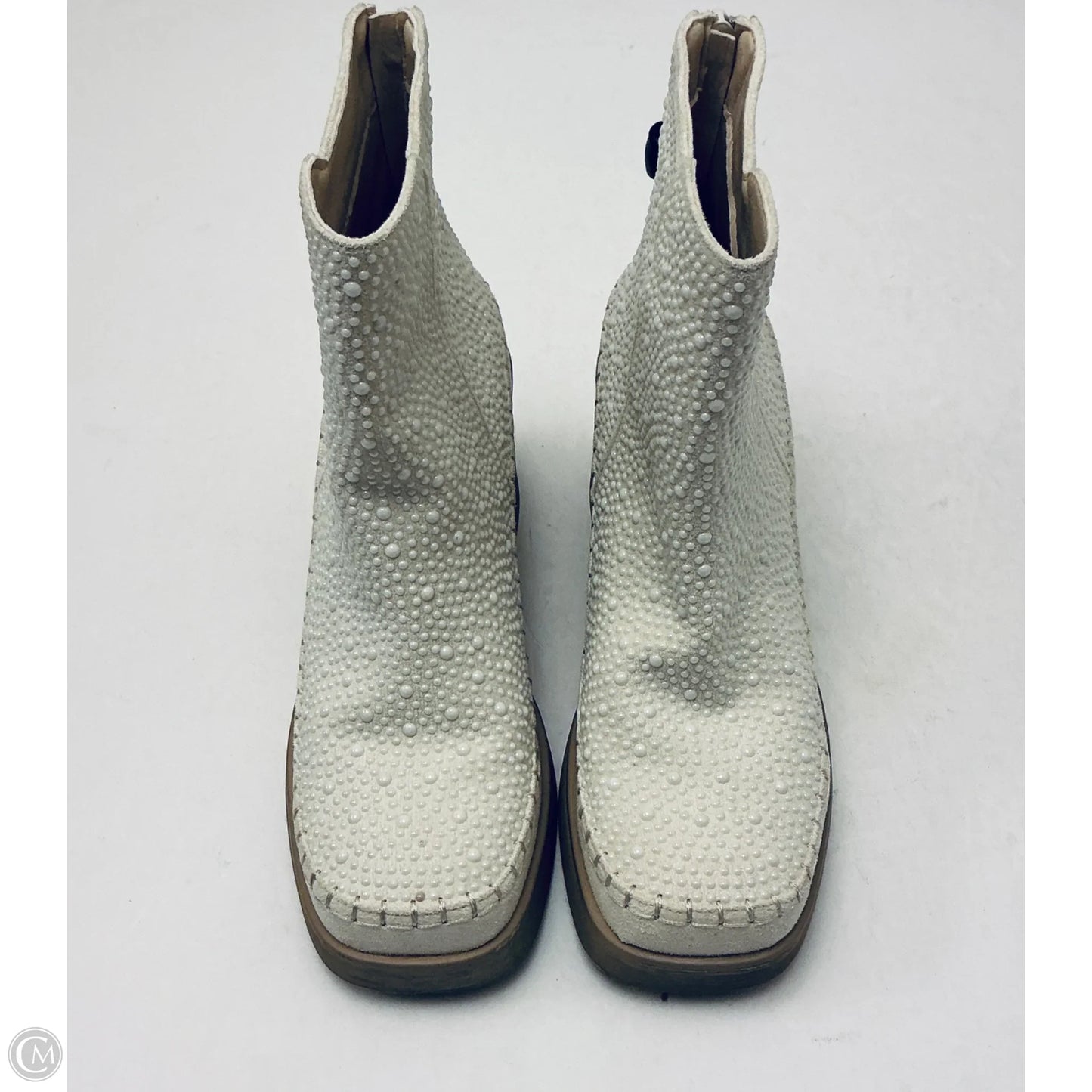 Boots Ankle Heels By Pierre Dumas In Cream, Size: 7