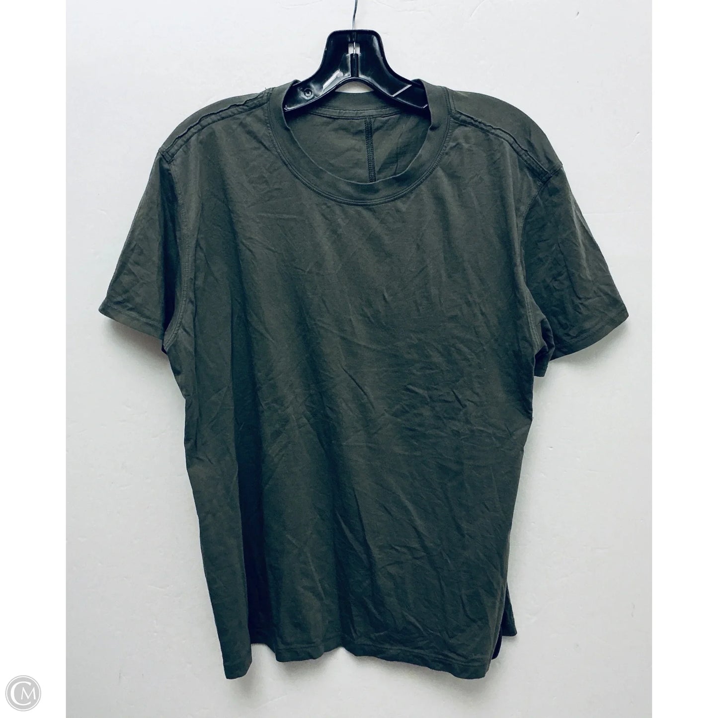 Athletic Top Short Sleeve By Lululemon In Green, Size: M