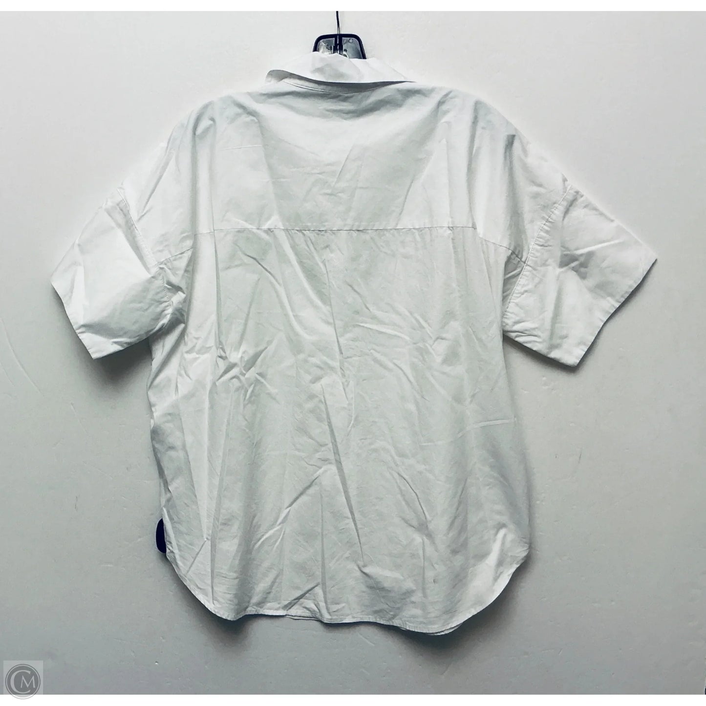 Top Short Sleeve Designer By Halston In White, Size: S