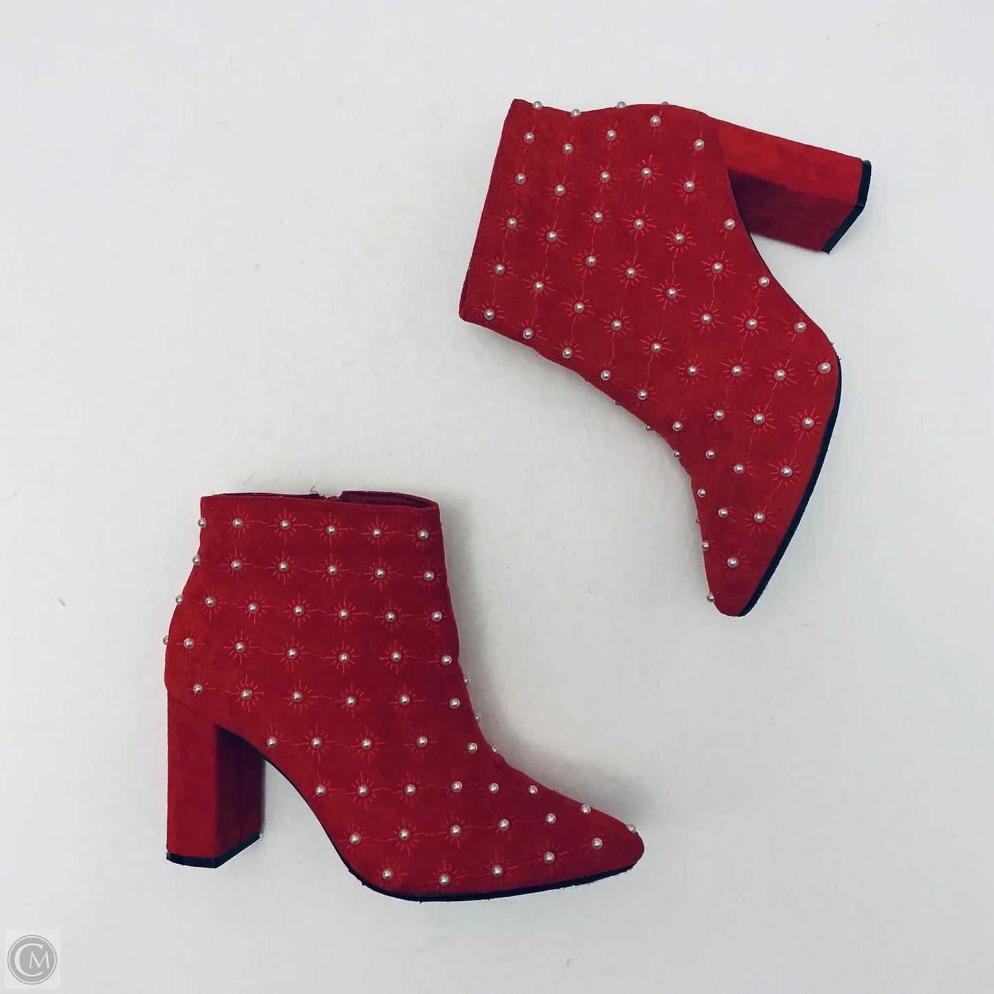 Boots Ankle Heels By Pierre Dumas In Red, Size: 10