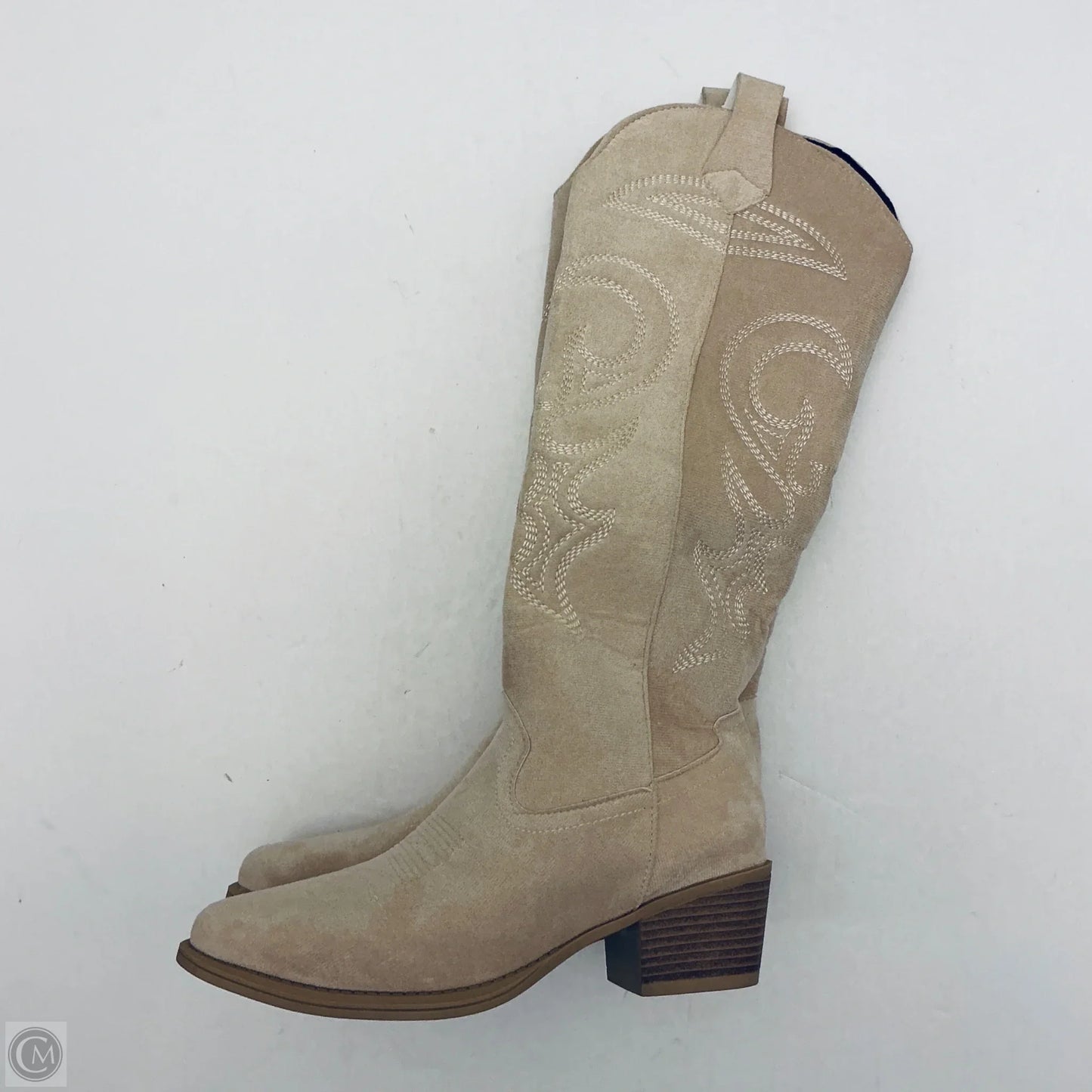 Boots Western By Clothes Mentor In Beige, Size: 8.5