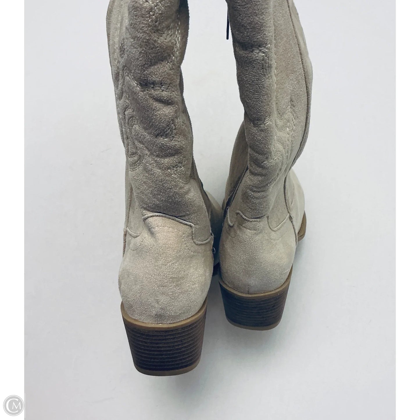 Boots Western By Clothes Mentor In Beige, Size: 8.5