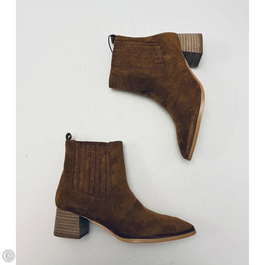 Boots Ankle Heels By Shu Shop In Brown, Size: 6.5
