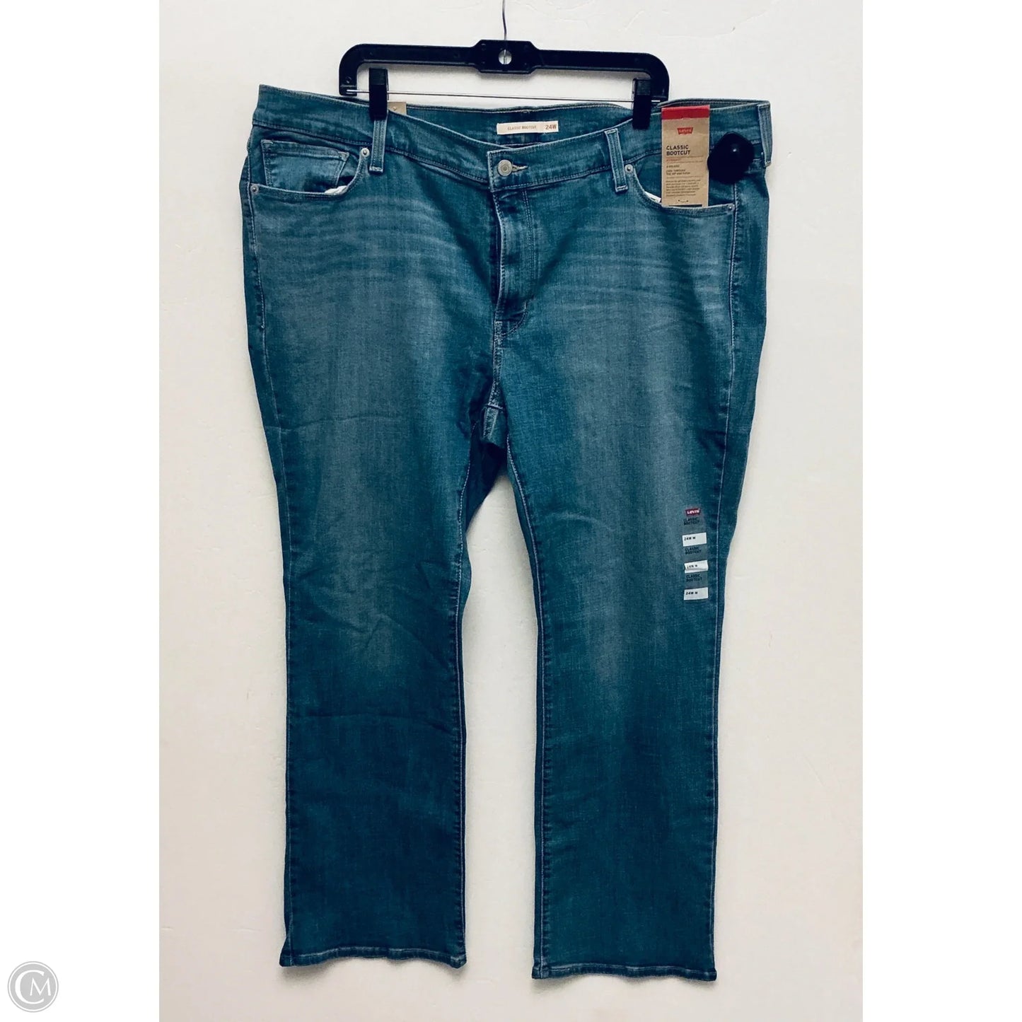 Jeans Boot Cut By Levis In Blue Denim, Size: 24