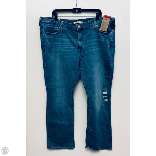 Jeans Boot Cut By Levis In Blue Denim, Size: 24
