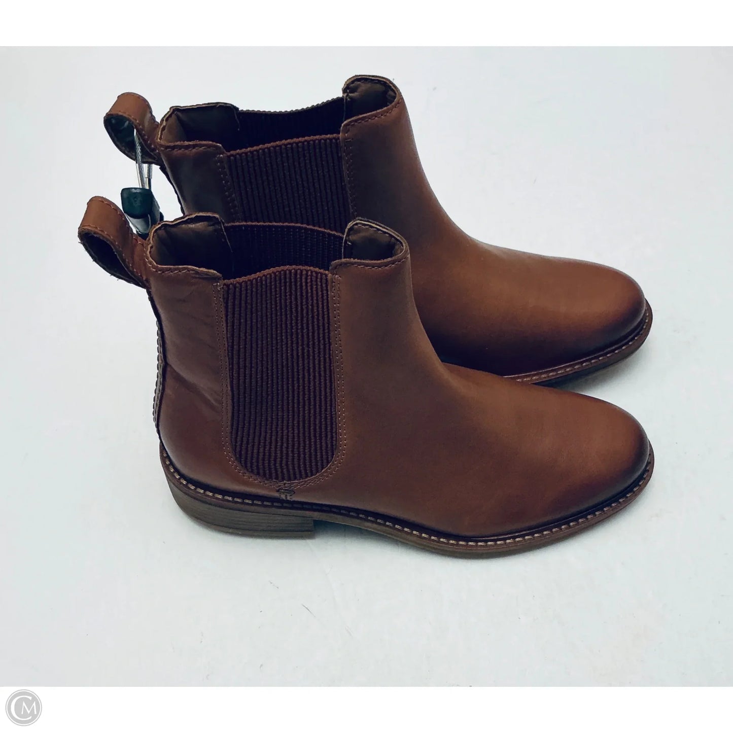 Boots Ankle Flats By Clarks In Brown, Size: 7