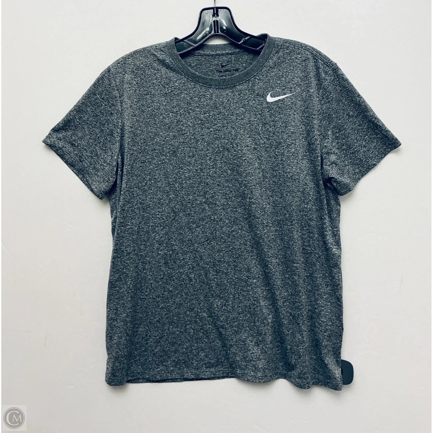 Athletic Top Short Sleeve By Nike Apparel In Grey, Size: L