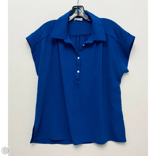 Top Short Sleeve By Andree By Unit In Blue, Size: M