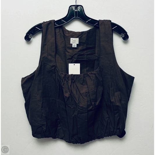 Top Sleeveless By A New Day In Brown, Size: L