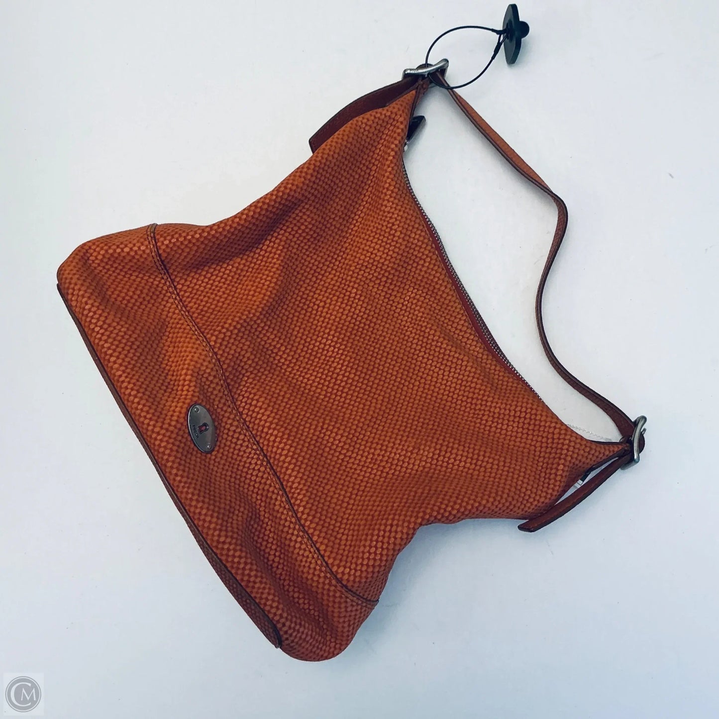 Handbag Leather By Fossil, Size: Medium